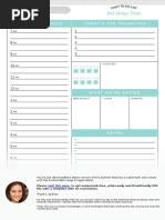 Daily Hourly Planner Template Get Things Done