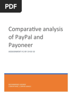 Analysis of PayPal and Payoneer