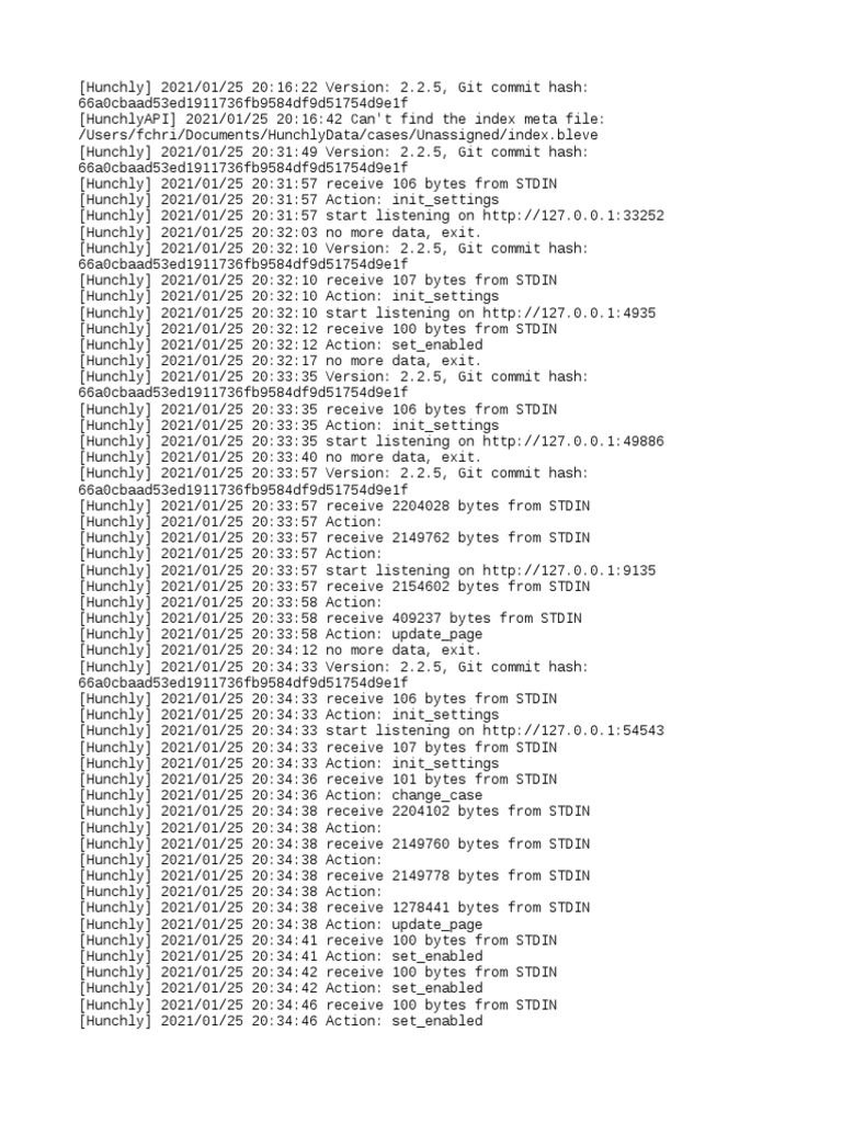 Hunchly Software Log Details | PDF | Data | System Software