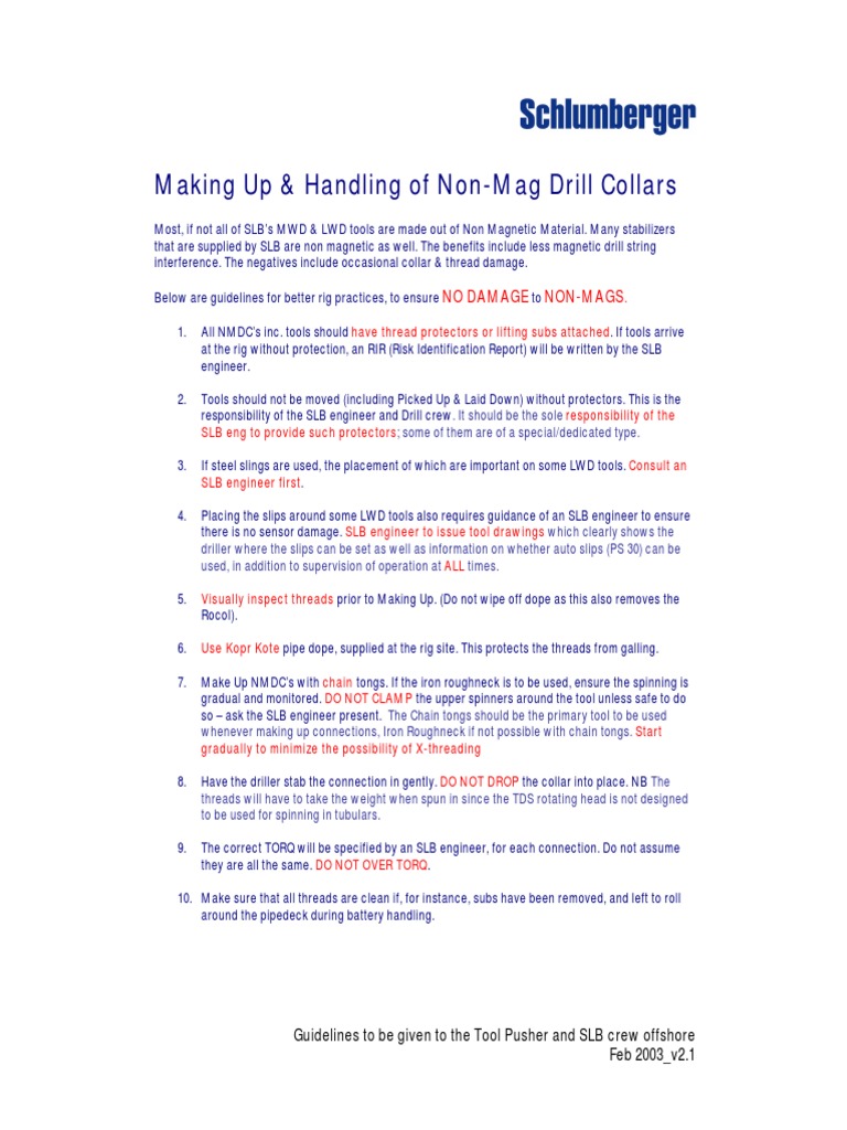 SLB NMDC Protection W Driller PDF