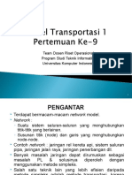 Pertemuan 9 Model Transportasi 1