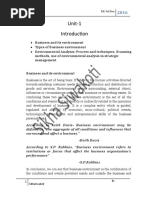 Unit-1: Methods, Use of Environmental Analysis in Strategic Management