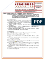 Electrical Equipment Manual & Methodology Transformer Insulation Resistance Test