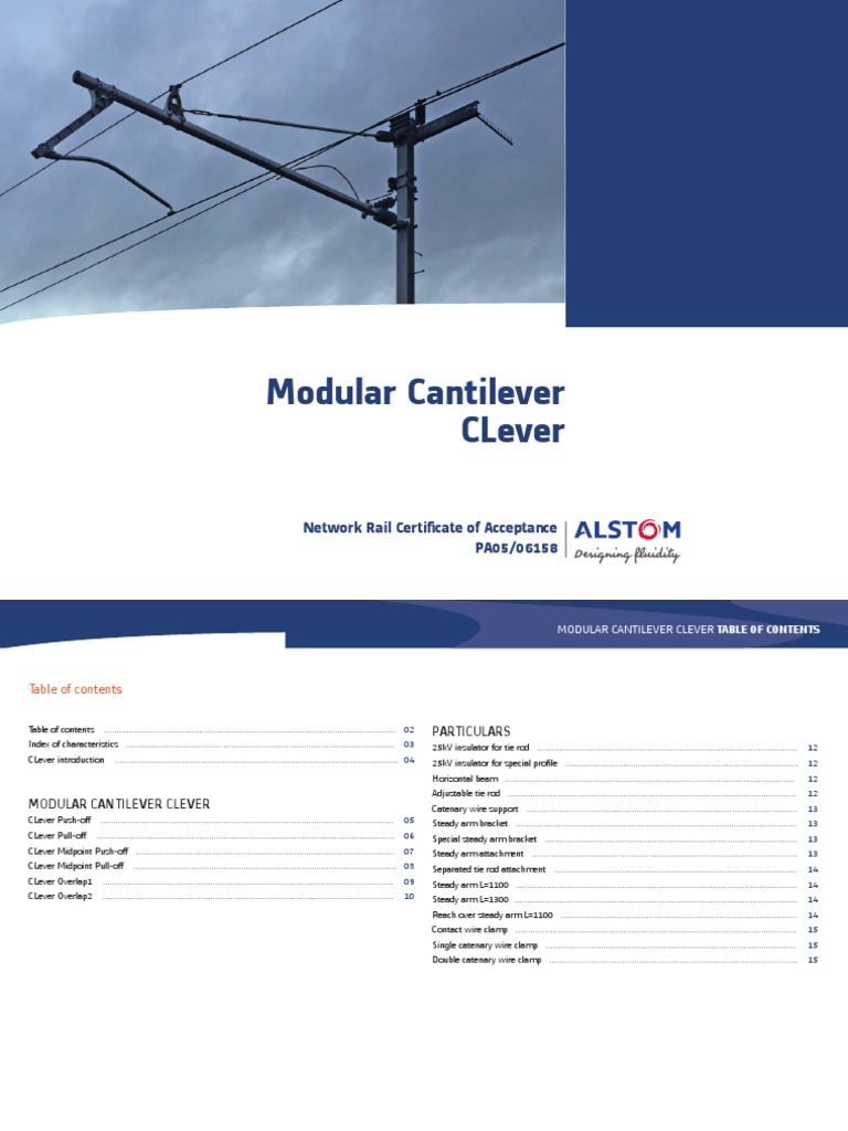Modular Cantilever Clever Network Rail Certificate of Acceptance Pa05