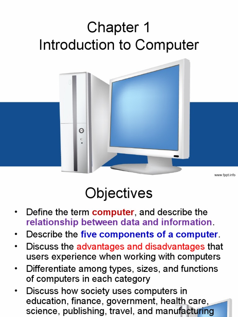 Chapter 01 Introduction To Computers | PDF | Mainframe Computer ...
