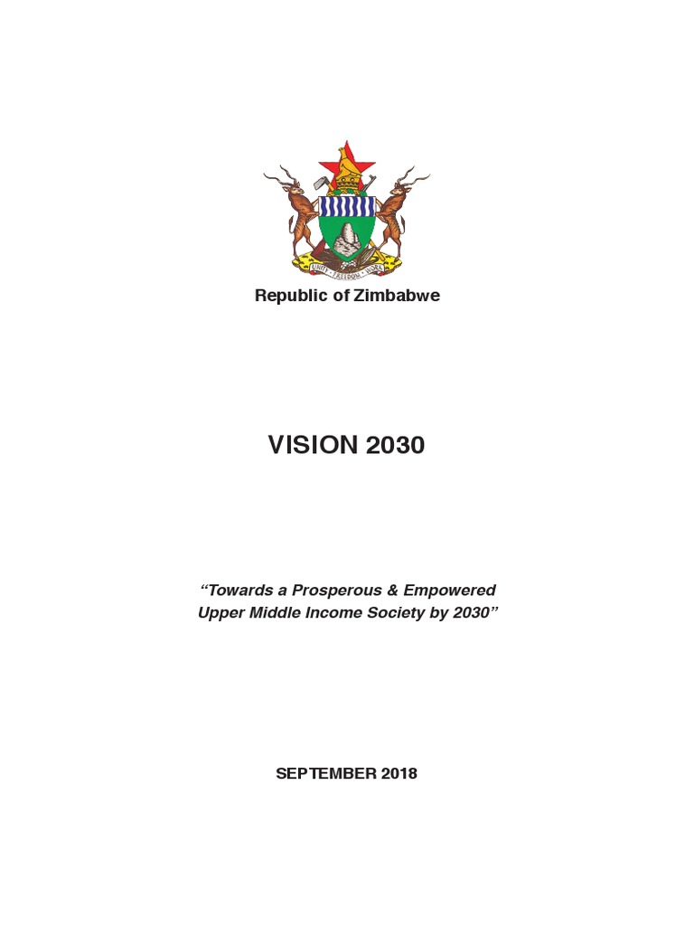 Vision 2030 Republic of Zimbabwe Web Version | PDF | Zimbabwe | Fiscal