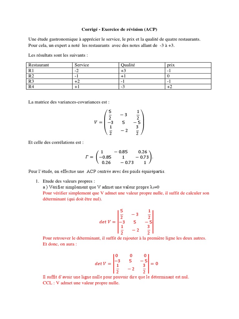 Acp Exercice Corrigé Pdf : Analyse des données – RRSWP