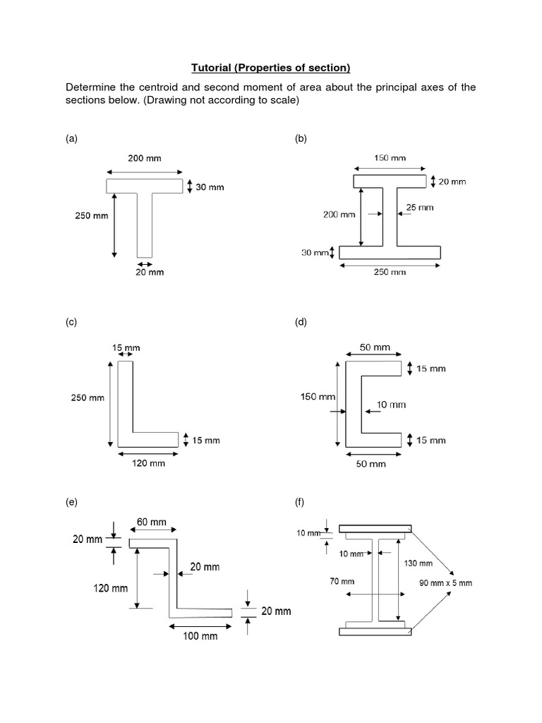Tutorial Week 11 12 Properties of Section | PDF