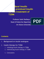 Basal Insulin Versus Premixed Insulin For The Treatment of T2Dm