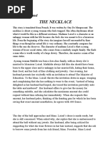 The Necklace Essay