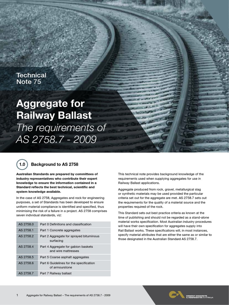 Railway Ballast Aggregate Standards | PDF | Track (Rail Transport ...