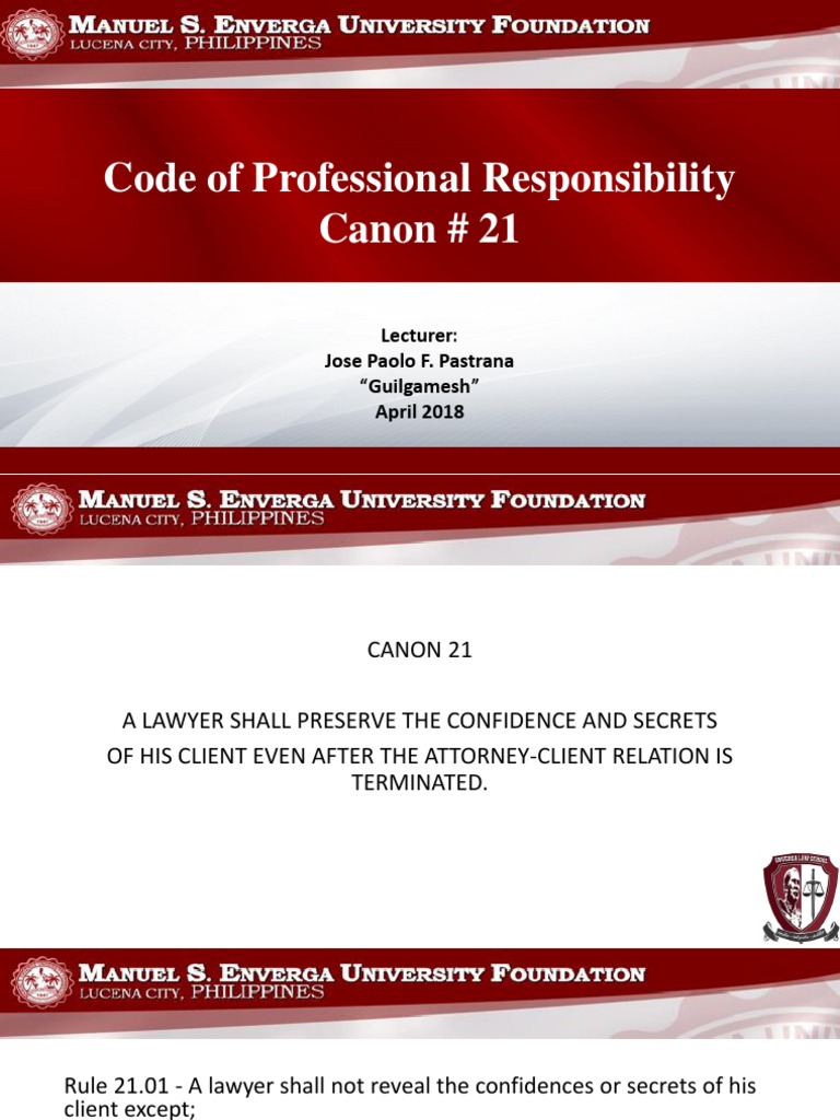 Legal Ethics Report PDF Confidentiality Lawyer