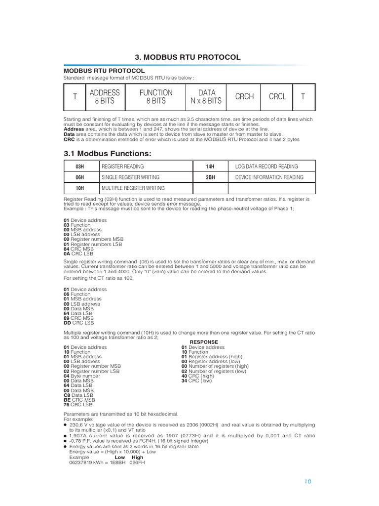 Modbus RTU Protocol Overview | PDF | Ac Power | Electrical Engineering