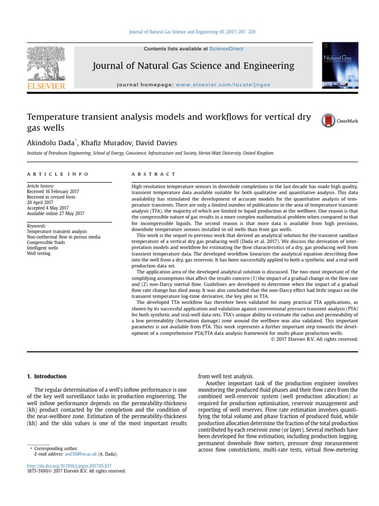 Temperature Transient Analysis Models and Wor - 2017 - Journal of ...
