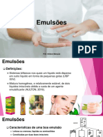 Aula de Farmacotécnica Especial-Emulsões