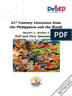 21 Century Literature From The Philippines and The World: Self and Peer Assessment