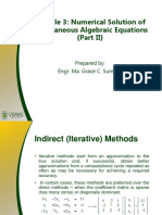 Module 3: Numerical Solution of Simultaneous Algebraic Equations (Part II)