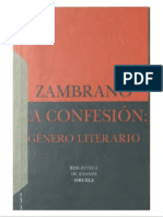 ZAMBRANO La Confesión. Género Literario