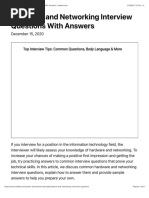 Hardware and Networking Interview Questions With Answers | Indeed.com