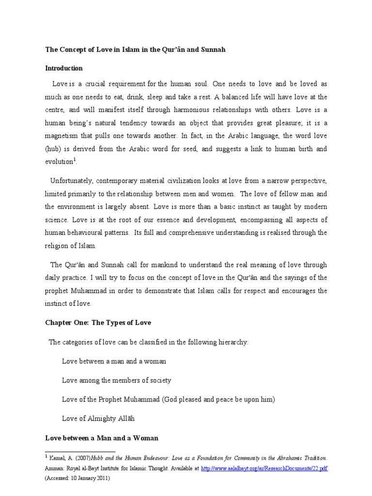 The Concept of Love in Islam in The Quran | PDF | Muhammad | Hadith