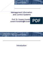 Management Information and Control Systems: Prof. Dr. Susann Kowalski Susann - Kowalski@fh-Koeln - de