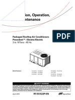 Installation, Operation, and Maintenance: Packaged Rooftop Air Conditioners Precedent™-Electric/Electric