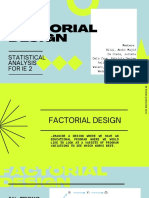 Factorial Design: Statistical Analysis Forie2