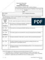 Autism Eligibility Determination Form