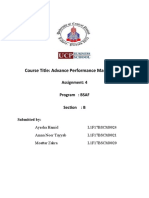 Course Title: Advance Performance Management: Assignment: 4 Program: BSAF Section: B