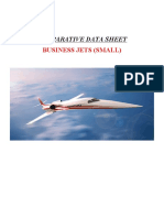 Comparative Data Sheet: Business Jets (Small)