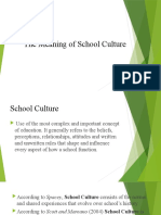 The Meaning of School Culture