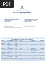 Ficher Des Exportateurs Algériens - 2019 - قائمة المصدرين الجزائريين