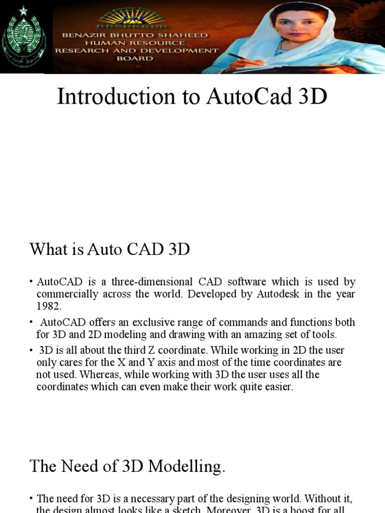 AutoCAD 3D for Designers & Architects | PDF | 3 D Computer Graphics ...