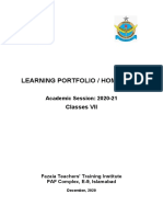 7-Learning Portfolio-Homework