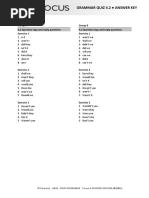 Focus 4 Unit Test Answer Key | PDF