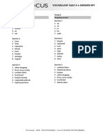 Focus4 2E Vocabulary Quiz Unit4 GroupA B ANSWERS