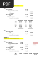 Exercise 1.1: Downpayment Present Value of Note (200,000 X 3.17 Pvoa) Total Cost