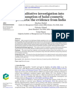 A Qualitative Investigation Into Consumption of Halal Cosmetic Products The Evidence From India