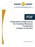 Professional Competencies For Canadian Pharmacy Technicians 2007