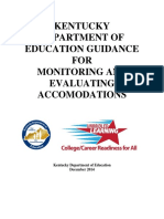 Guidance For Monitoring and Evaluating Accommodations