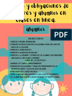 Derechos y Obligaciones de Los Profesores y Alumnos en Clases en Linea.