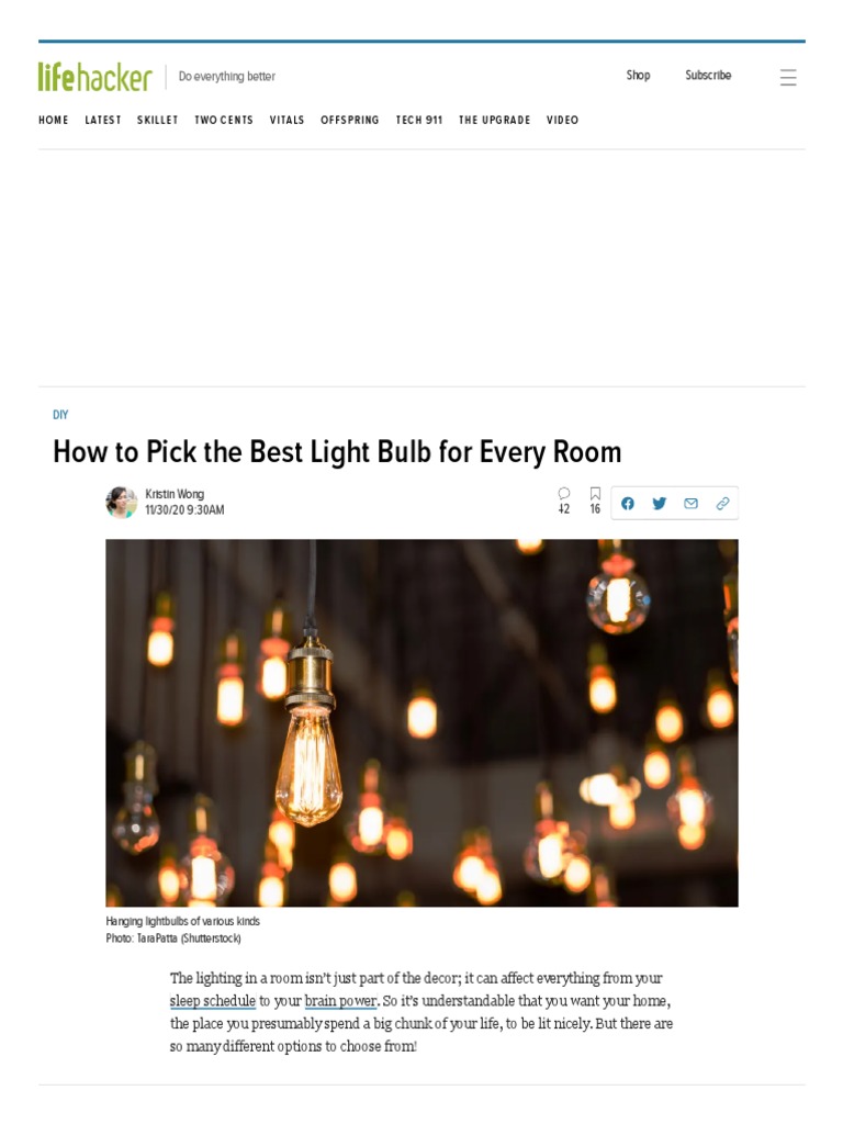 How To Pick The Best Light Bulb For Every Room PDF