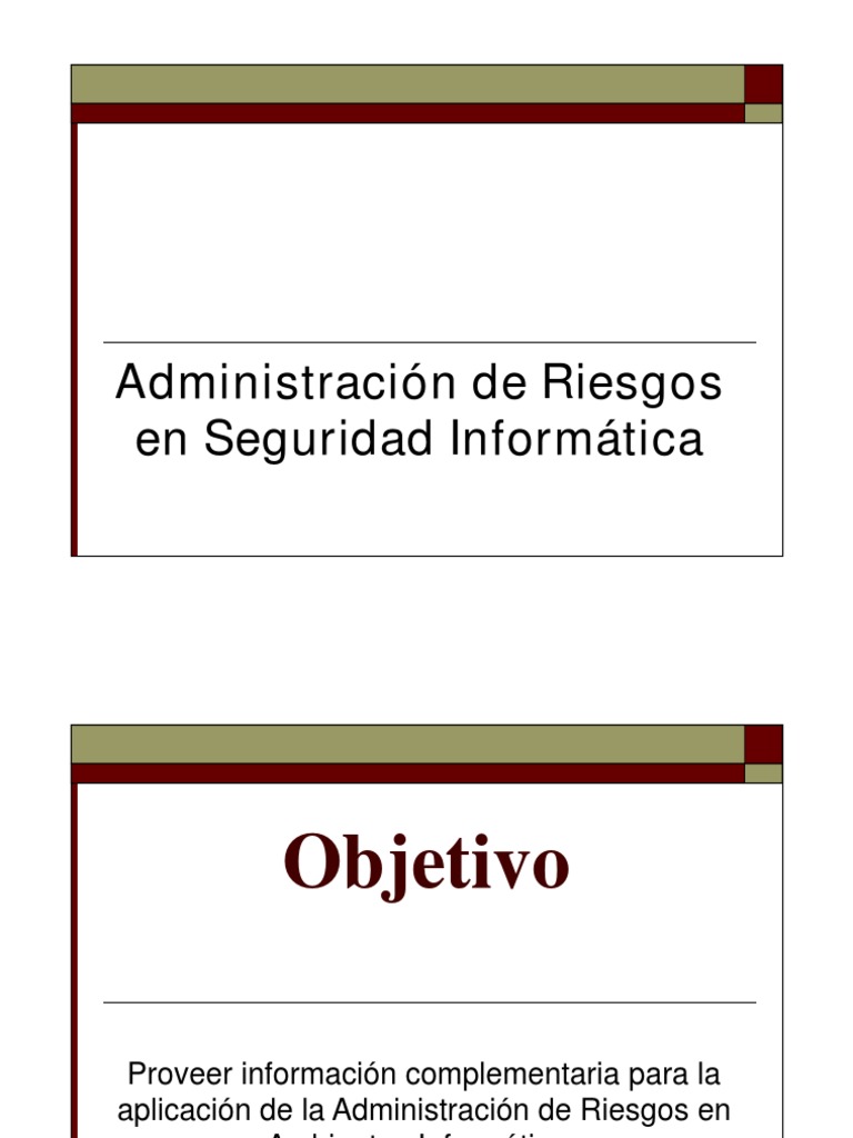 Administración de Riesgos en Seguridad Informática | PDF | La seguridad ...
