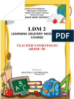 Teacher'S Portfolio Grade - Iii: Learning Delivery Modalities Course