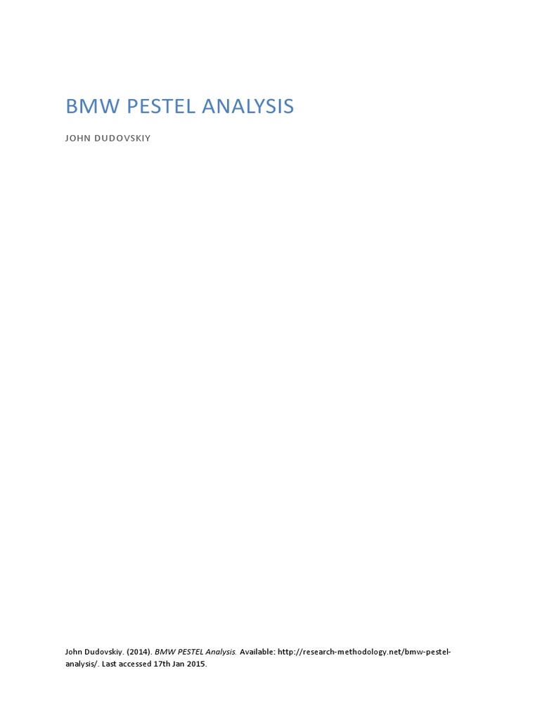 BMW Pestel Analysis | PDF | Renminbi | European Union
