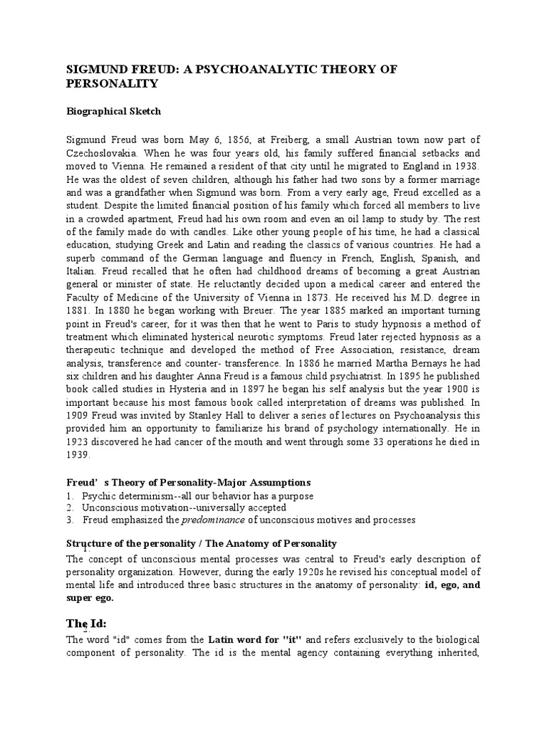 Psycho-Analysis SIGMUND FREUD | PDF | Id | Unconscious Mind