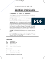 Friction and Tightening Force of Conical Threaded Connections: Experiments in Various Conditions