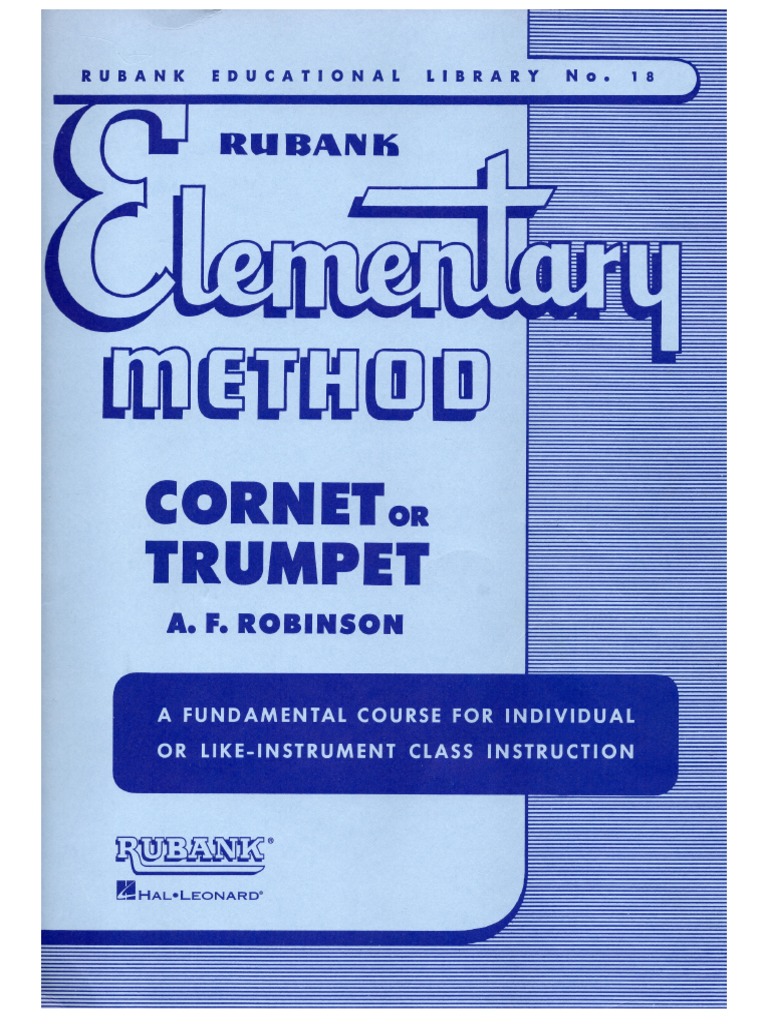 Rubank Elementary Method Cornet Trumpet | PDF