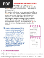 D. Inverse Trigonometric Functions: One-To-One Onto