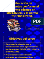 Elaboración de documentos conforme a ISO 9001 e ISO/TR 10013